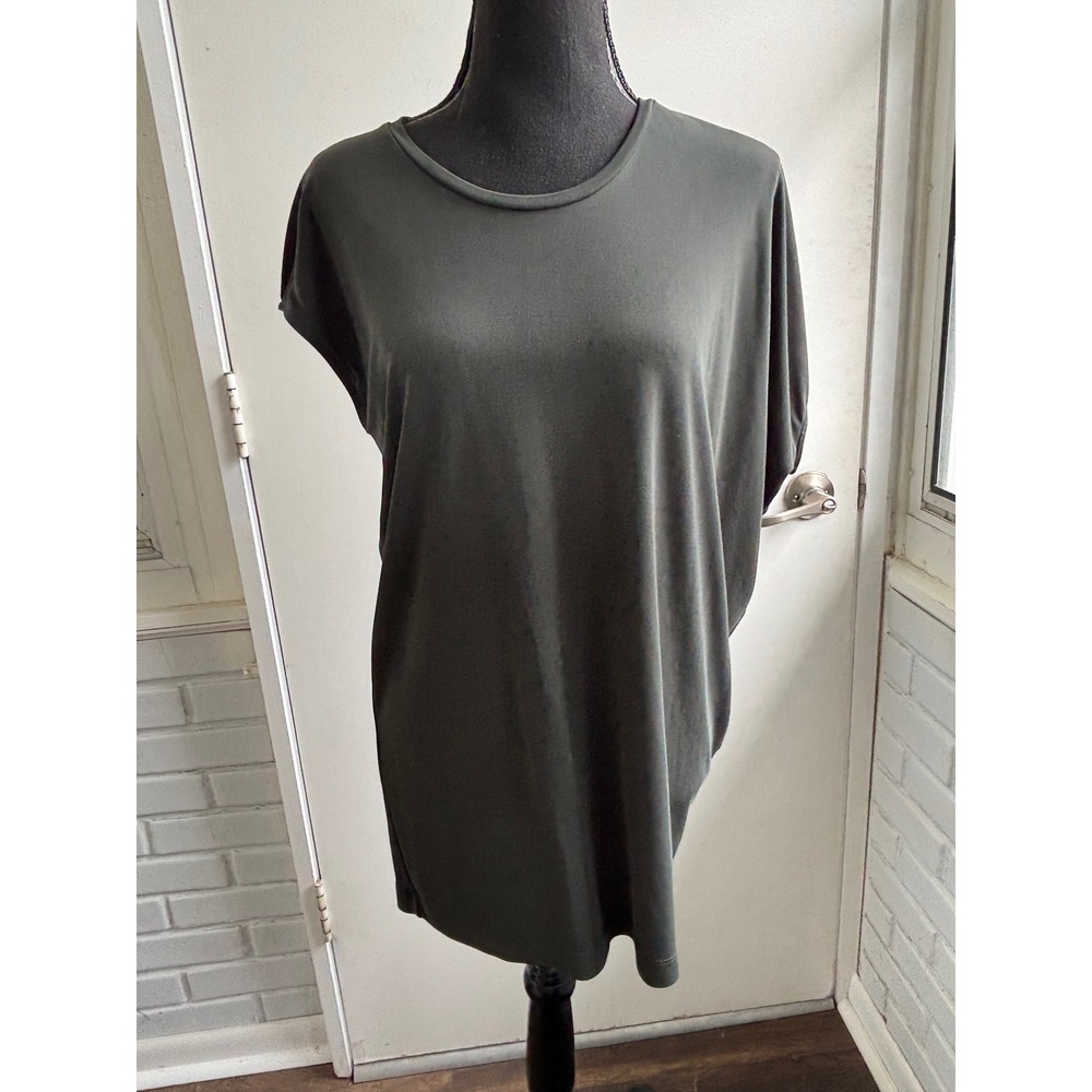 AllSaints Asymmetrical Cap Sleeve Blouse Size 0 oversized luxury layered boho‎